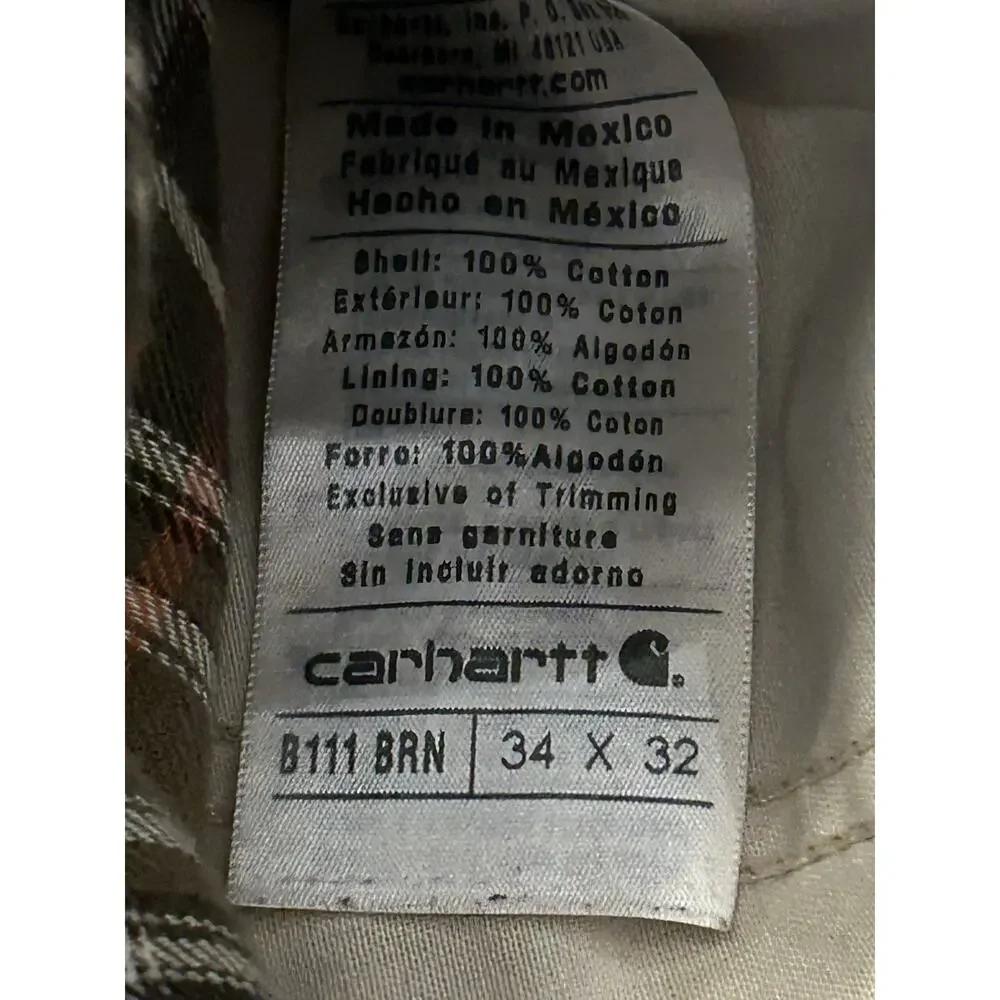 Carhartt Brown Carpenter Pants size 34 x 32